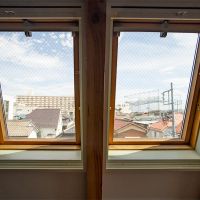 大田区大森東の賃貸物件/ベッドに寝た状態で夜空を