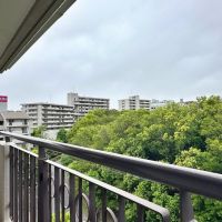 茅ヶ崎市茅ヶ崎二丁目の売買物件/西側のバルコニーからの眺望｜左に見えるイオン。実は公園の反対側にもう一つイオンがあります