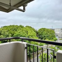 茅ヶ崎市茅ヶ崎二丁目の売買物件/北側のバルコニーからの眺望｜少しわかりづらいですが丹沢山地が望めます
