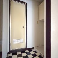 渋谷区代々木の賃貸物件/サニタリースペースの床はチェッカーフラッグ