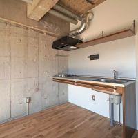 新宿区西早稲田の賃貸物件/キッチン。別途、収納家具を用意する必要がありそう