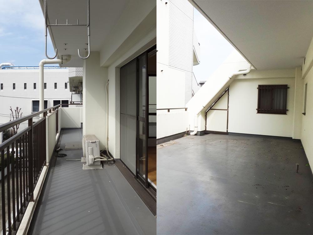 横浜市保土ヶ谷区天王町の賃貸物件/バルコニー別角度から。L字型になってます。