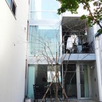 川崎市高津区二子の賃貸物件/建物の中央には広い中庭。