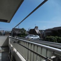 文京区白山の賃貸物件/バルコニー。物干し台は撤去可能