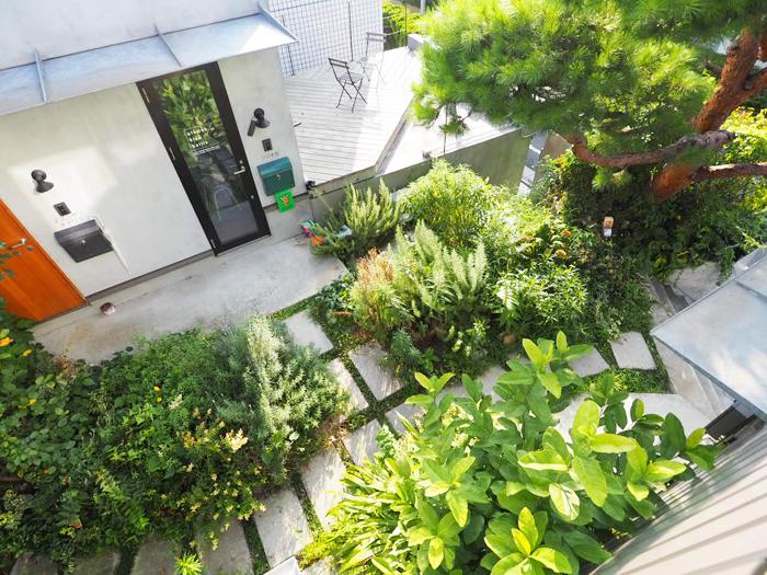 杉並区善福寺の賃貸物件/2階から中庭を見下ろす