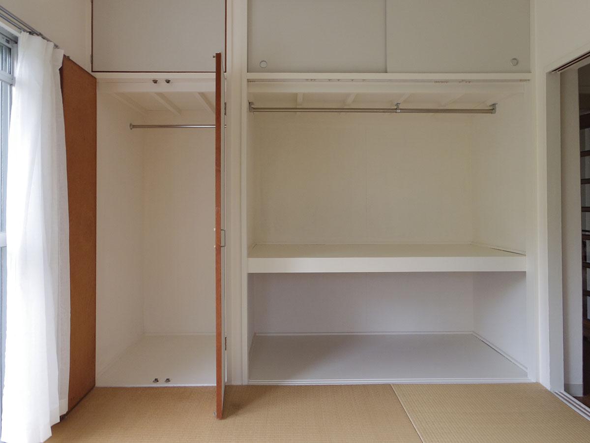 DIYされた他の部屋の写真。押入れの襖を取り払って白塗装するだけでもだいぶ雰囲気が変わる