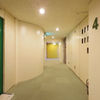 港区赤坂の賃貸物件/レトロな色合いの共有部。曲線や壁の色がすてき　※写真は4階