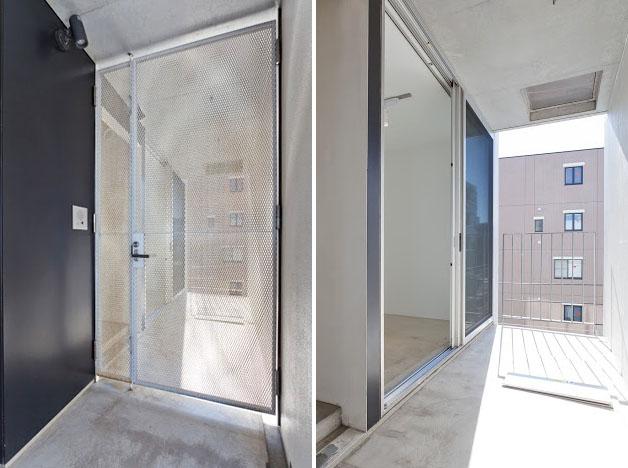 渋谷区上原の賃貸物件/メッシュドア越しにグリーンが映えそうなテラスです