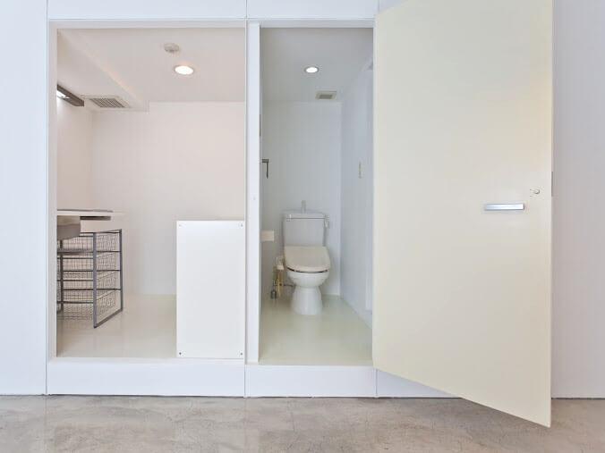 渋谷区上原の賃貸物件/生活感が出やすい水回りは目立たぬよう壁の中に