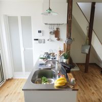 板橋区徳丸の賃貸物件/キッチンは造作のもの。コンロは2口あります