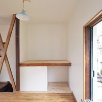 板橋区徳丸の賃貸物件/階段上収納。ハイチェアを置いてデスクスペースにしたり、踏台で上にのぼってこもるような読書スペースにしてもいい