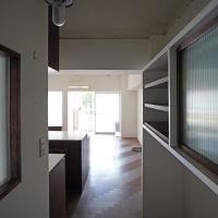 品川区上大崎の売買物件/個人的に好きなアングル。収納の扉も古材