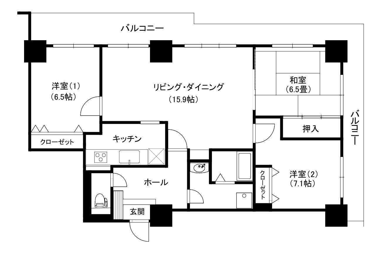 山形県上山市宮脇の売買物件/北東角部屋