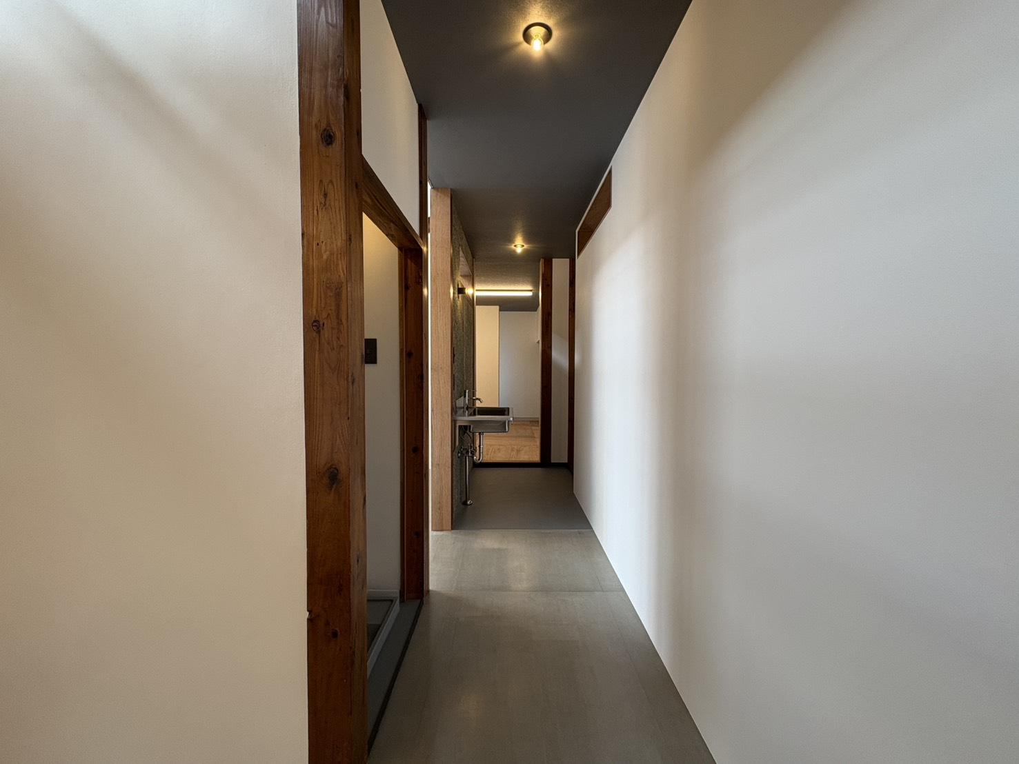 山形県山形市長町の賃貸物件/回遊できる土間スペース。