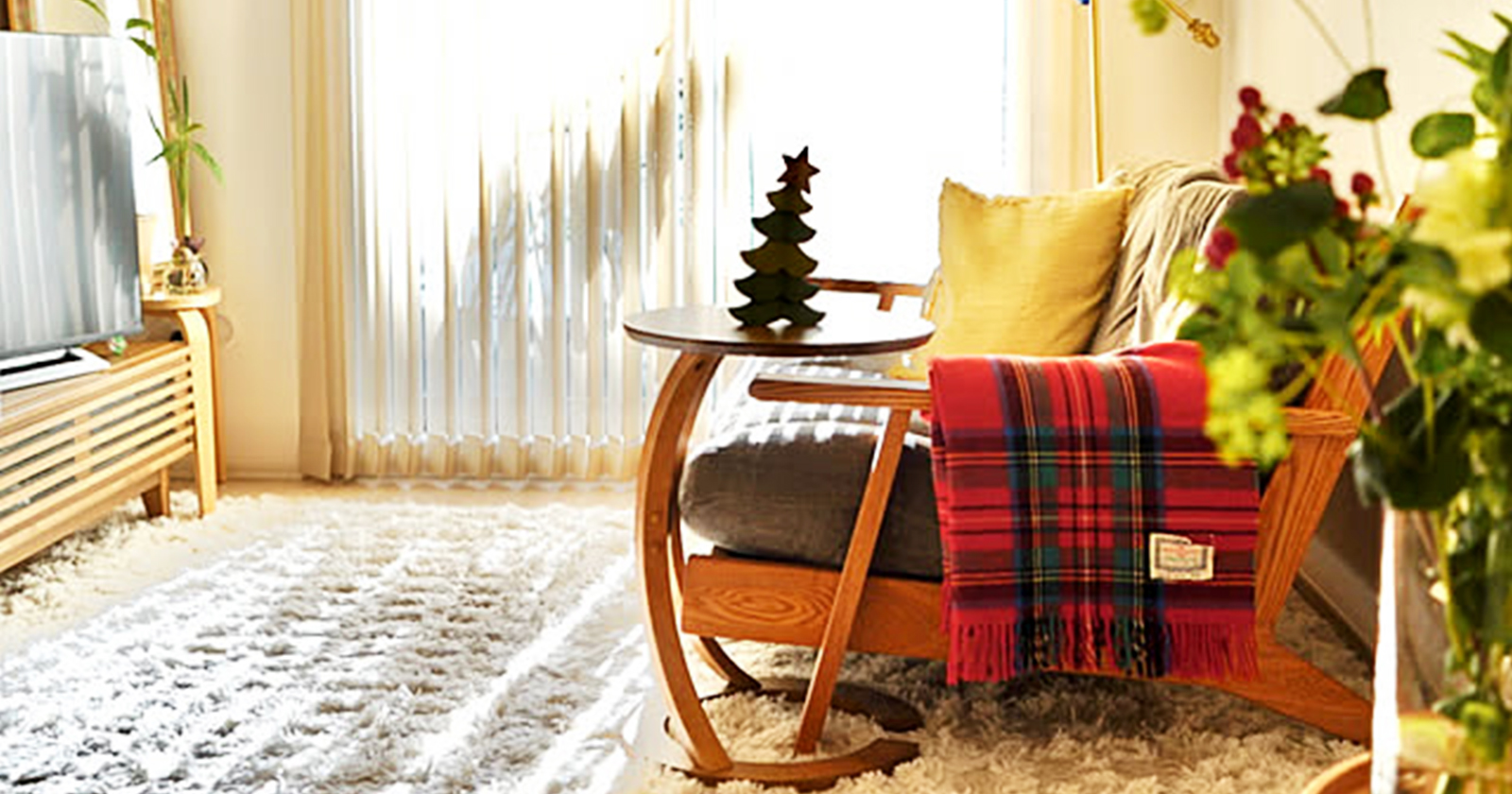 ブランケットのあるお部屋