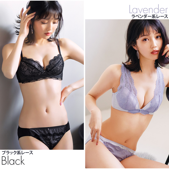ぷるるん谷間のノンワイヤーブラ&ショーツセット