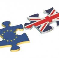 英国旗と欧州旗イメージ