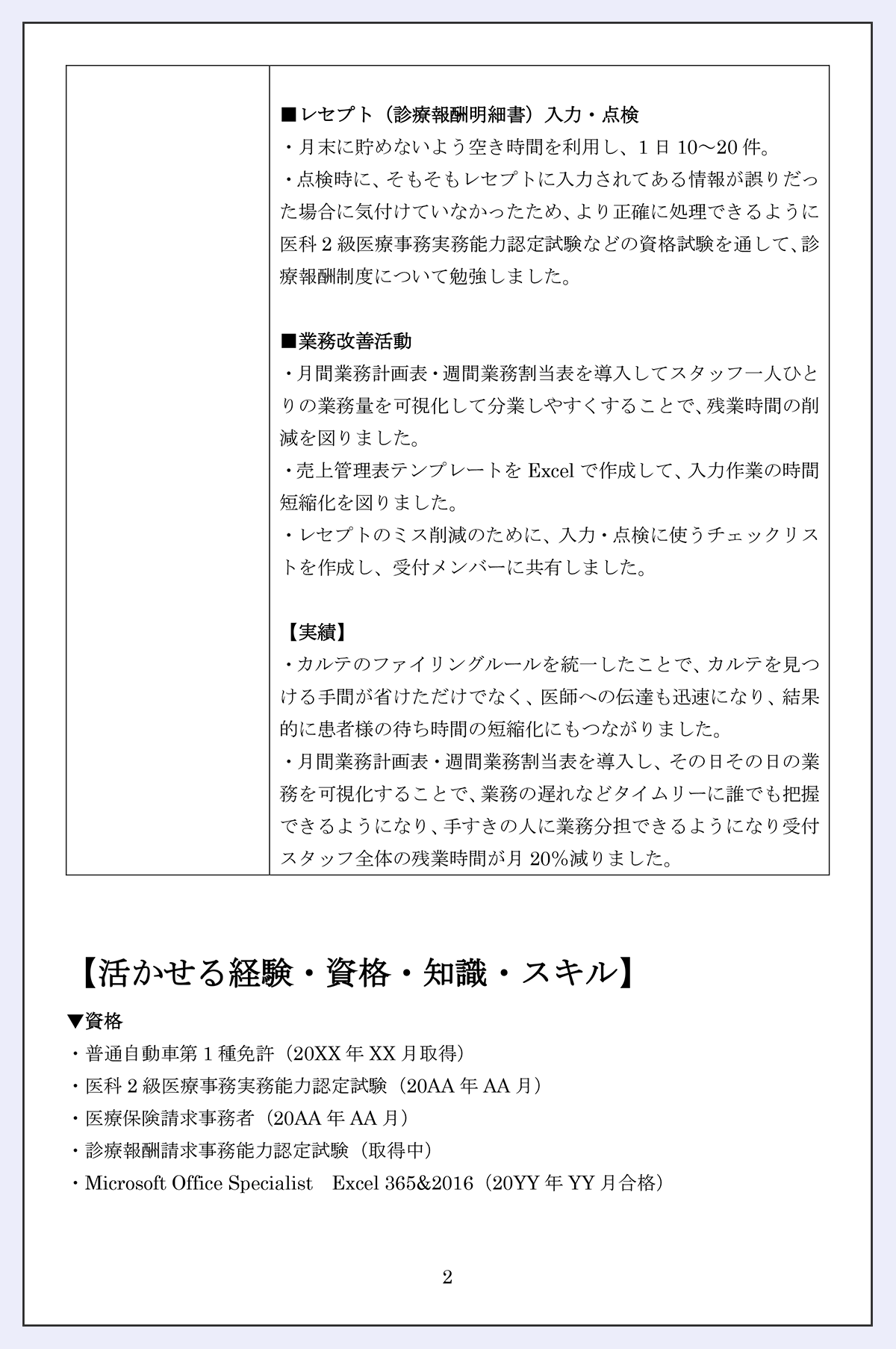 医療事務 職務経歴書の書き方ポイント サンプル集 転職hacks