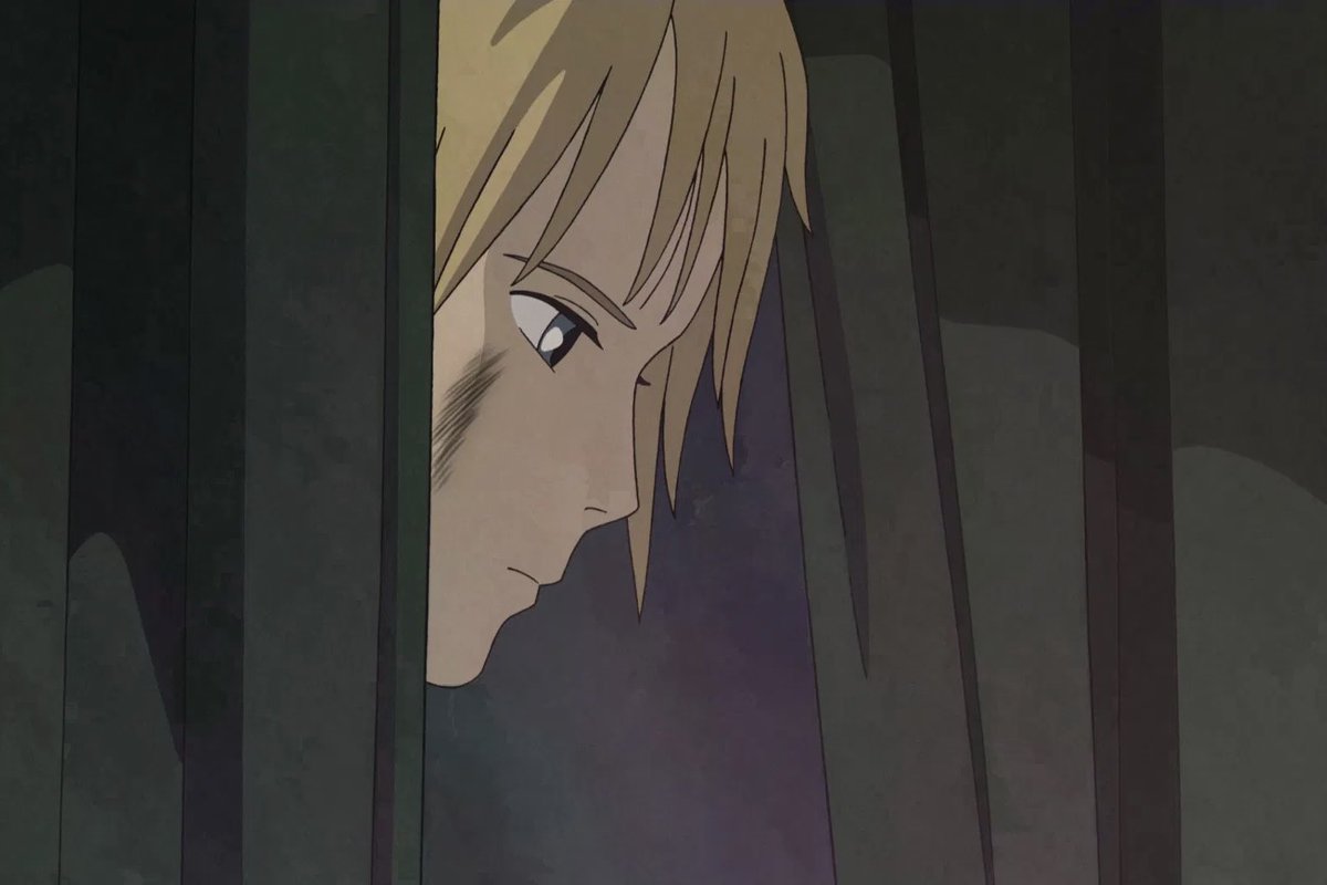 原作ではソフィーはおばあちゃんになったわけでなく、思い込みと自分自身の魔法の力で自分と周りには年寄りに見えるようになってるだけで強力な魔力を持つハウルにはずっと本来18歳の姿のソフィーに見えているって知ったあと観るとほんと尊い..... #ハウルの動く城 