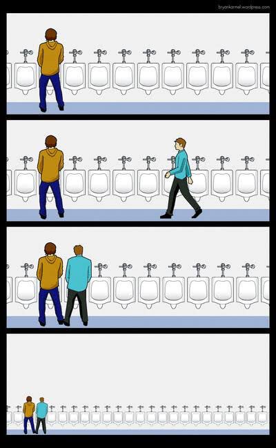 世の男性の皆様、空いてるトイレでわざわざ隣に立たれたときの『何だこいつキモ』感