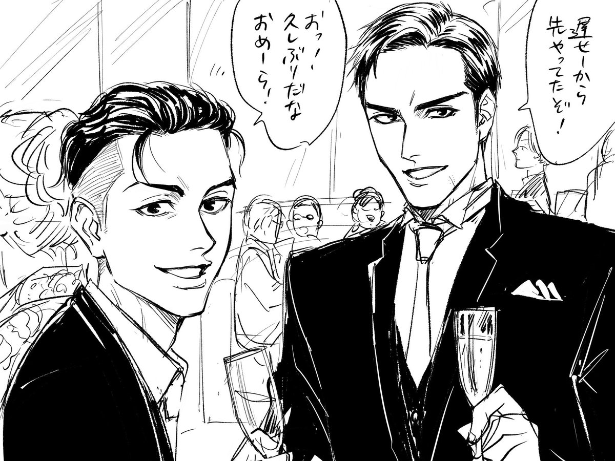 ゴリの結婚式で集まった湘北スタメンと小暮先輩 