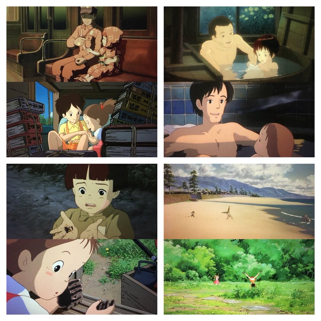 これとこれが同時上映だったんだよなあ…実は似てるシーンも沢山あるんだけど重さが違いすぎる… #金曜ロードSHOW #となりのトトロ #火垂るの墓