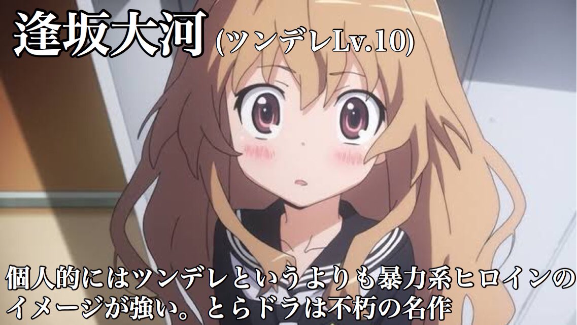 俺なりにツンデレキャラをまとめてみた 