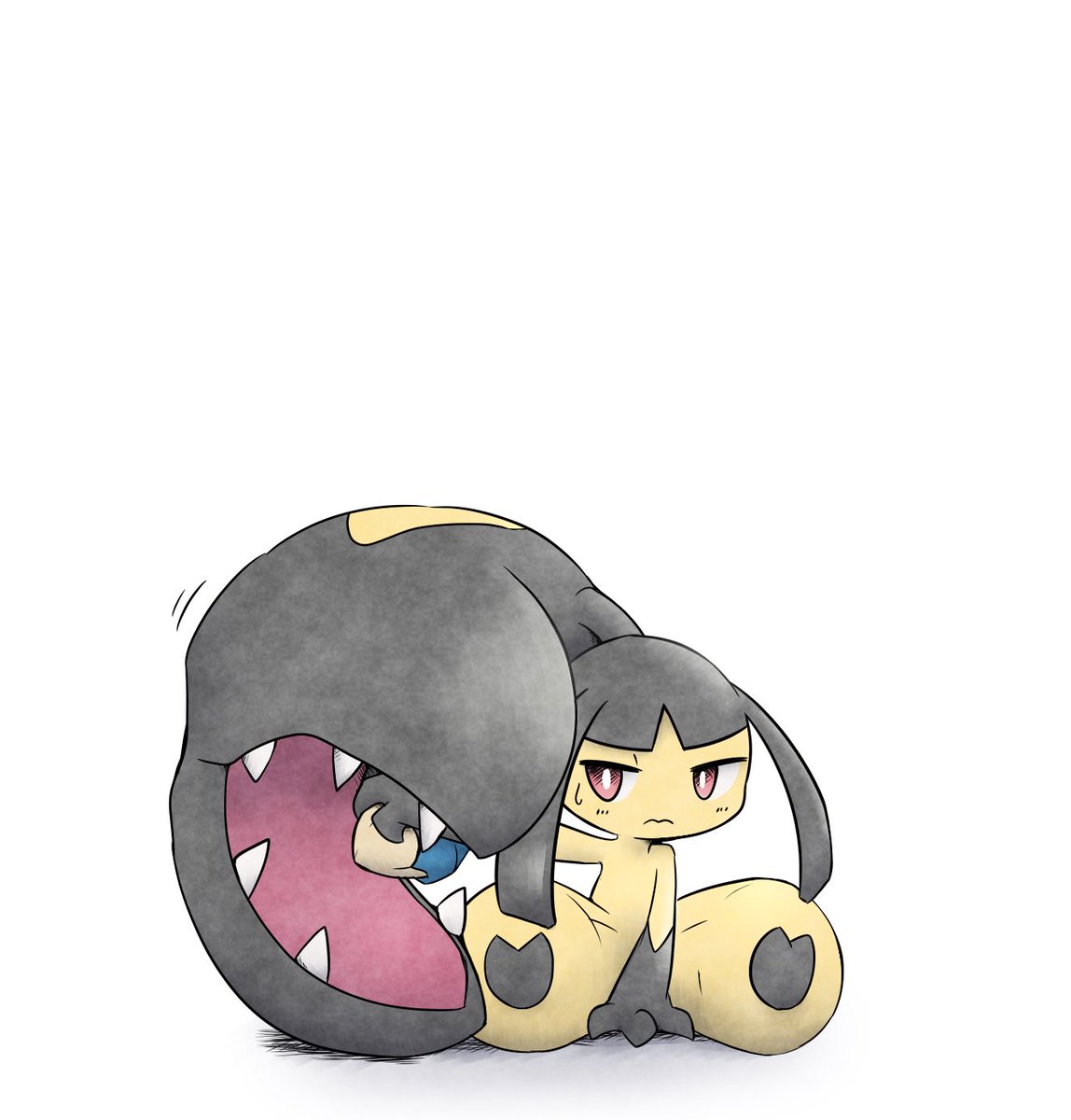 こうとうぶの おおアゴには みかくが ないため にがてな ものは こちらで たべる