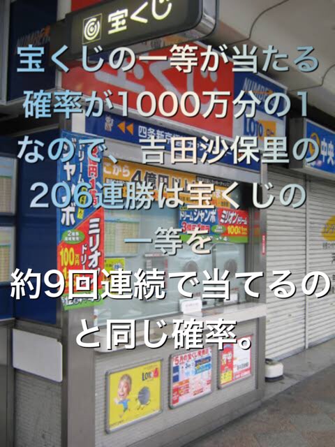吉田沙保里が公式戦206連勝した確率がどれだけ凄いのか考えてみたら、とんでもない事に気がついてしまった