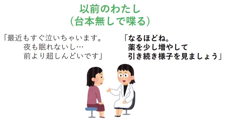 精神科で台本を用意していくの、マジで大事だぞという話