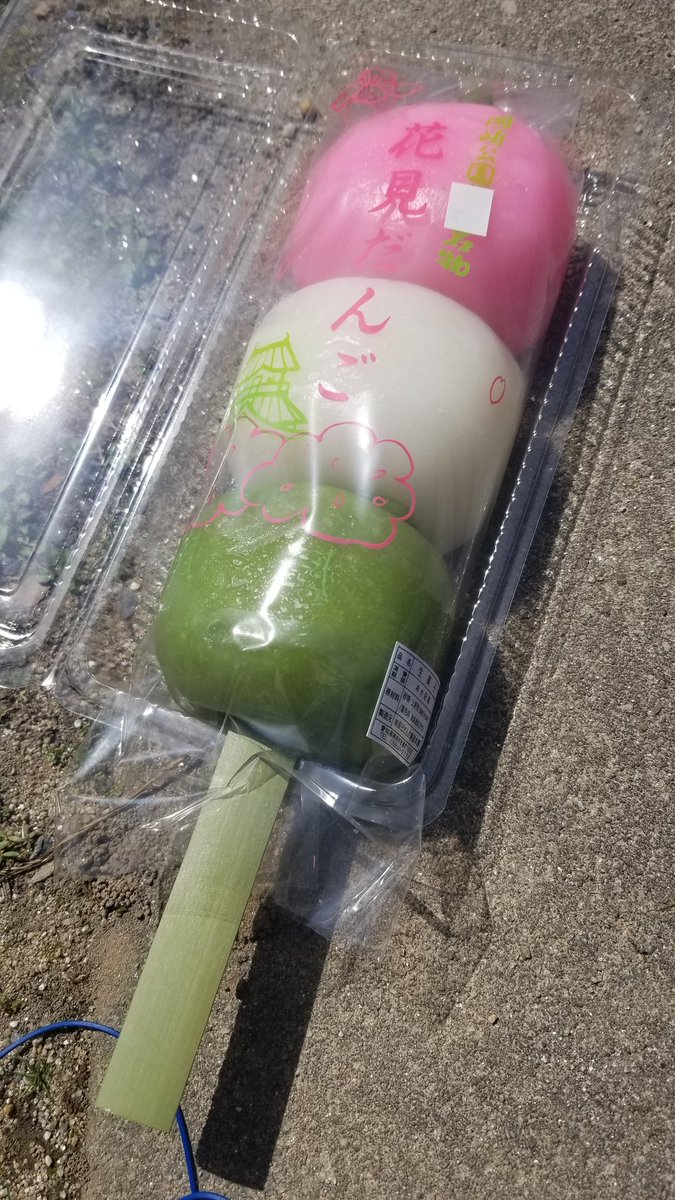 岡崎の桜まつりと言ったらやっぱコレよ。巨大花見団子！！ 