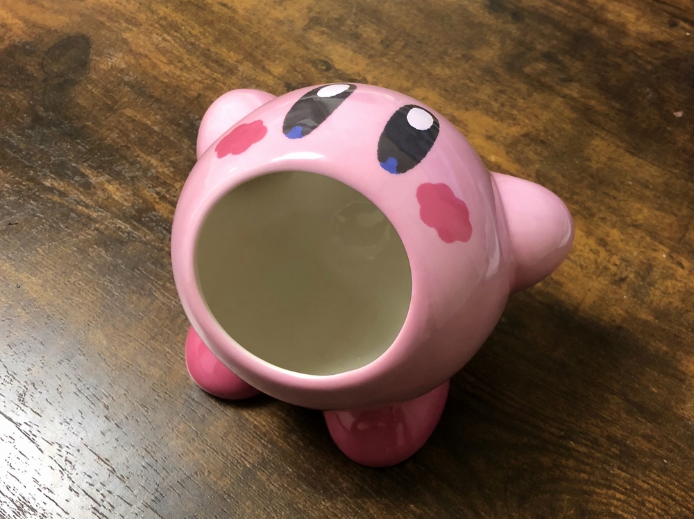 ずっと欲しかった『カービィのお皿』を手に入れたので、さっそく生肉を入れてみました 