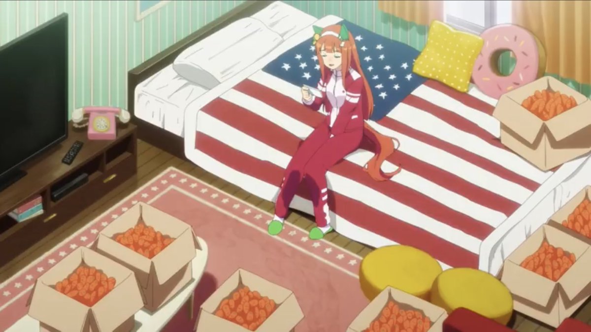 ウマ娘アニメ2期のスズカの部屋、カーペットに左回りの足跡があることを知ってビビってる 