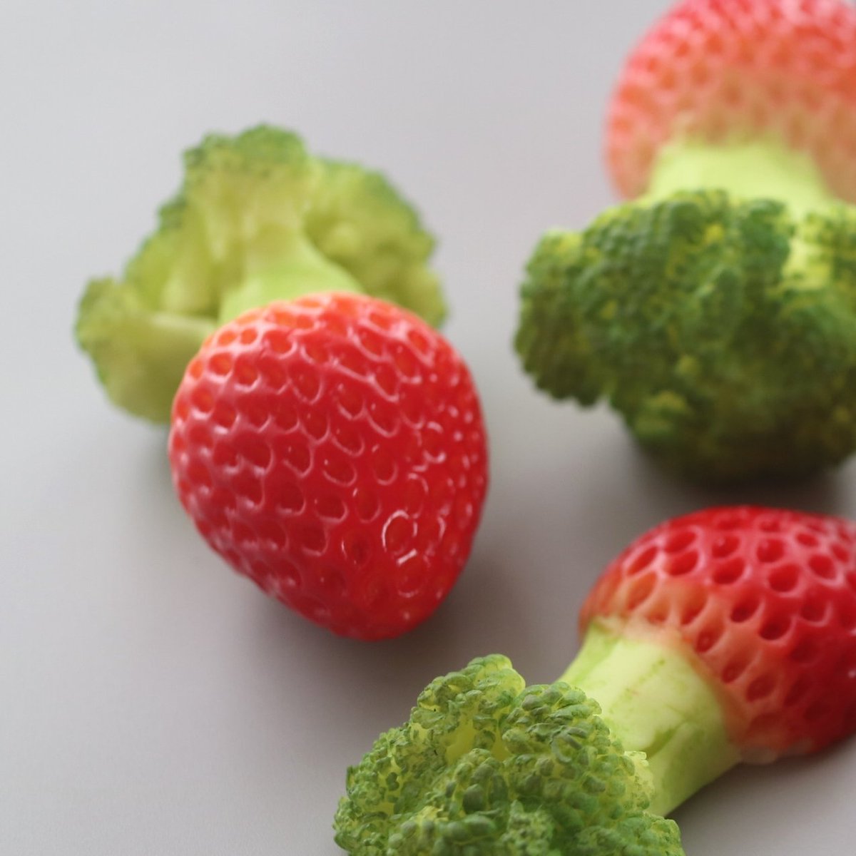 粘土でｽﾄﾛｯｺﾘｰをつくりました 