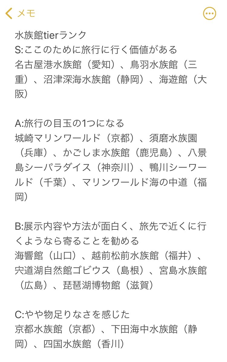 水族館tierランク更新しました 
