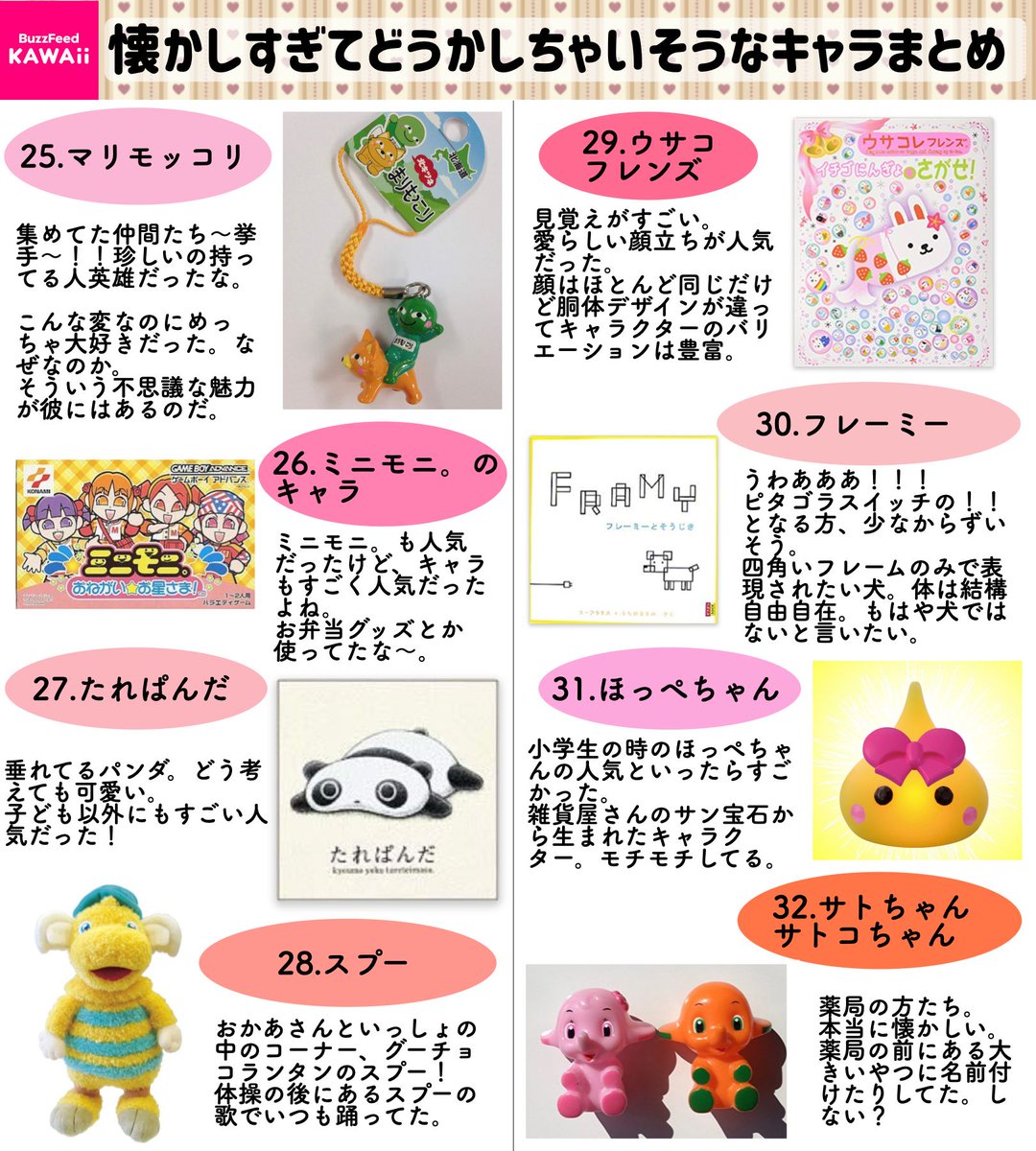 👏  「懐かしすぎてどうかしちゃいそうなキャラクター」をまとめました✨ 