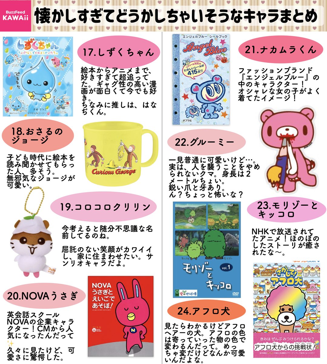 👏  「懐かしすぎてどうかしちゃいそうなキャラクター」をまとめました✨ 