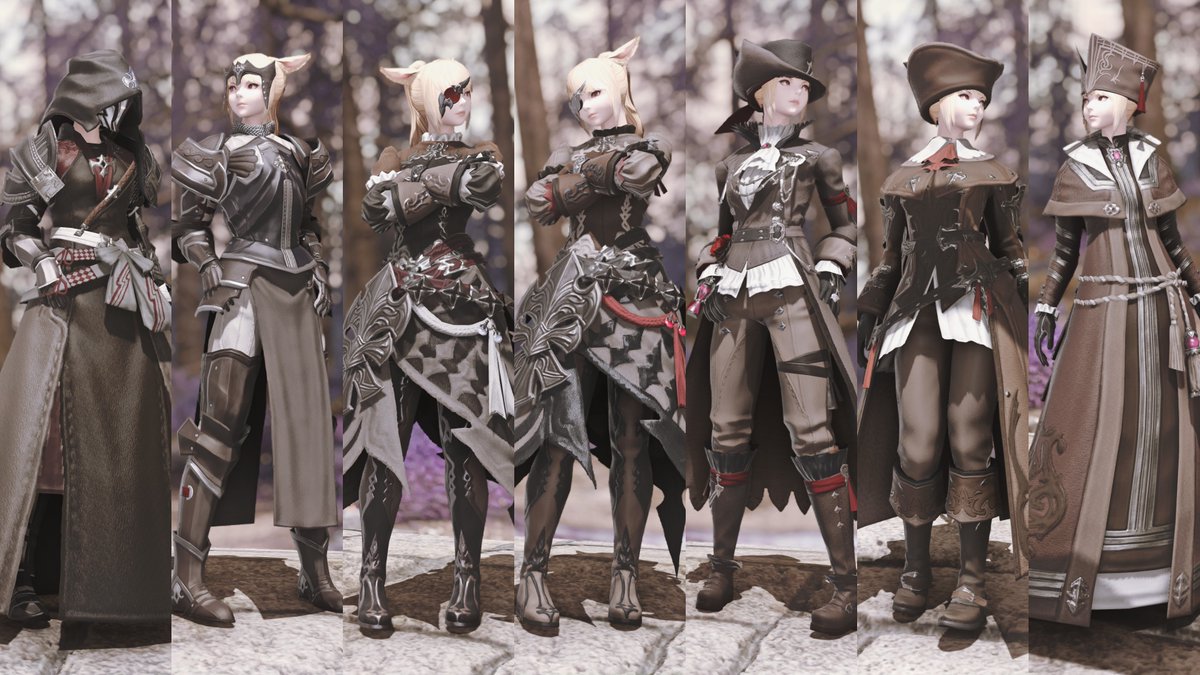 パッチ5.0の漆黒ID装備をフルコンプしたので見てください