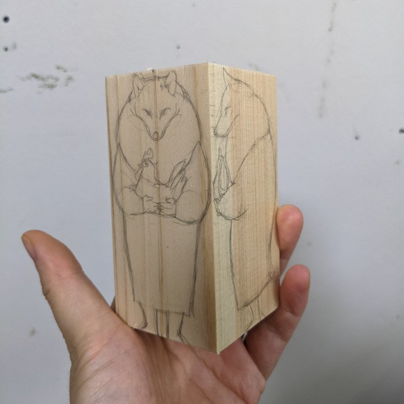 キツネ作ります。 