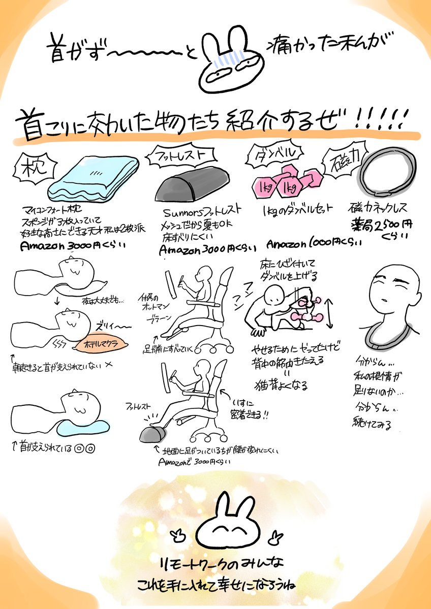 液タブにしてから首コリ悪化して困っていたんだけどやっと治ったのでみんなに共有したい「首コリ解消法」 