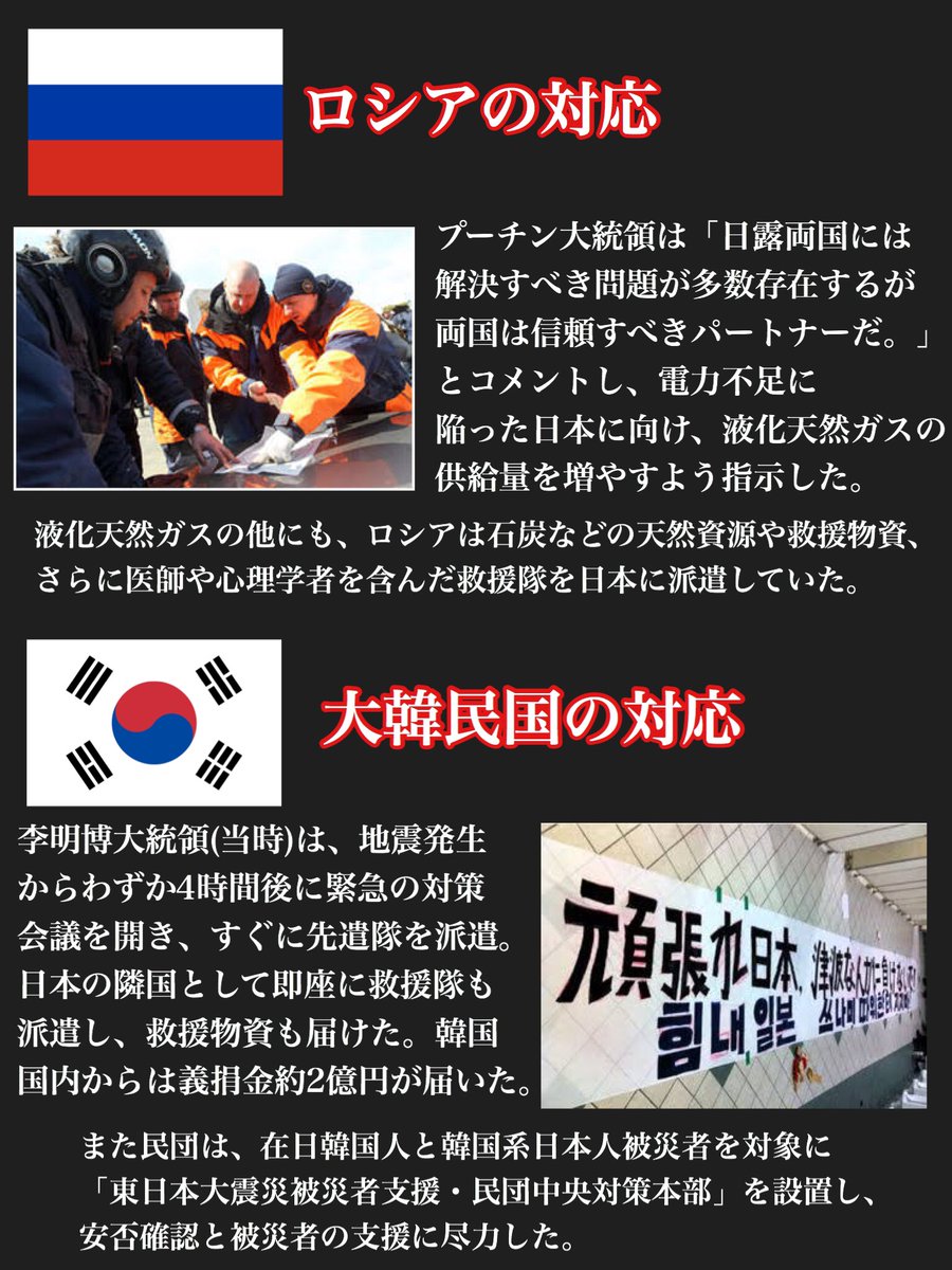 東日本大震災から今日で10年となりますが、ここで当時の世界各国の対応を見てみましょう