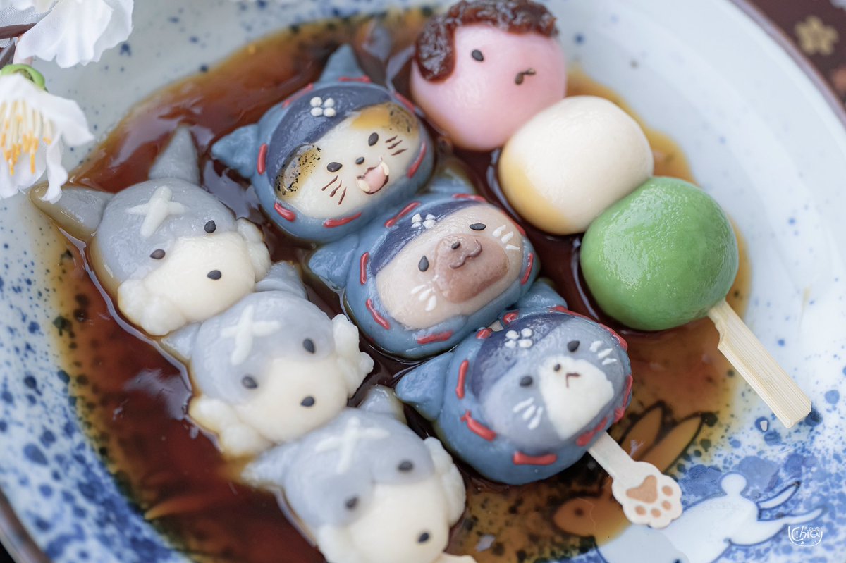 カムラの里名物·うさ団子でございます～🍡 出発前に一本はいかがでしょうか