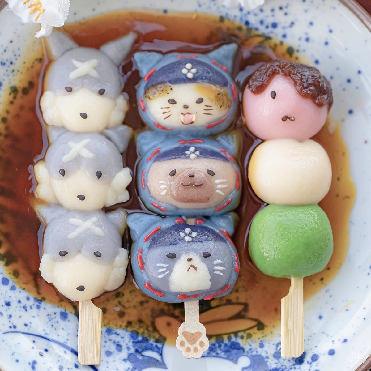 カムラの里名物·うさ団子でございます～🍡 出発前に一本はいかがでしょうか