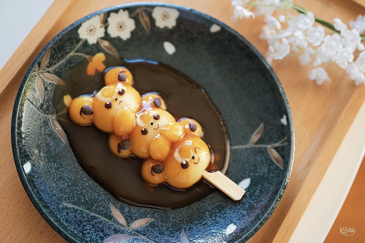 🧸🍯🐝ヒメグマの蜂蜜みたらし団子✨ 