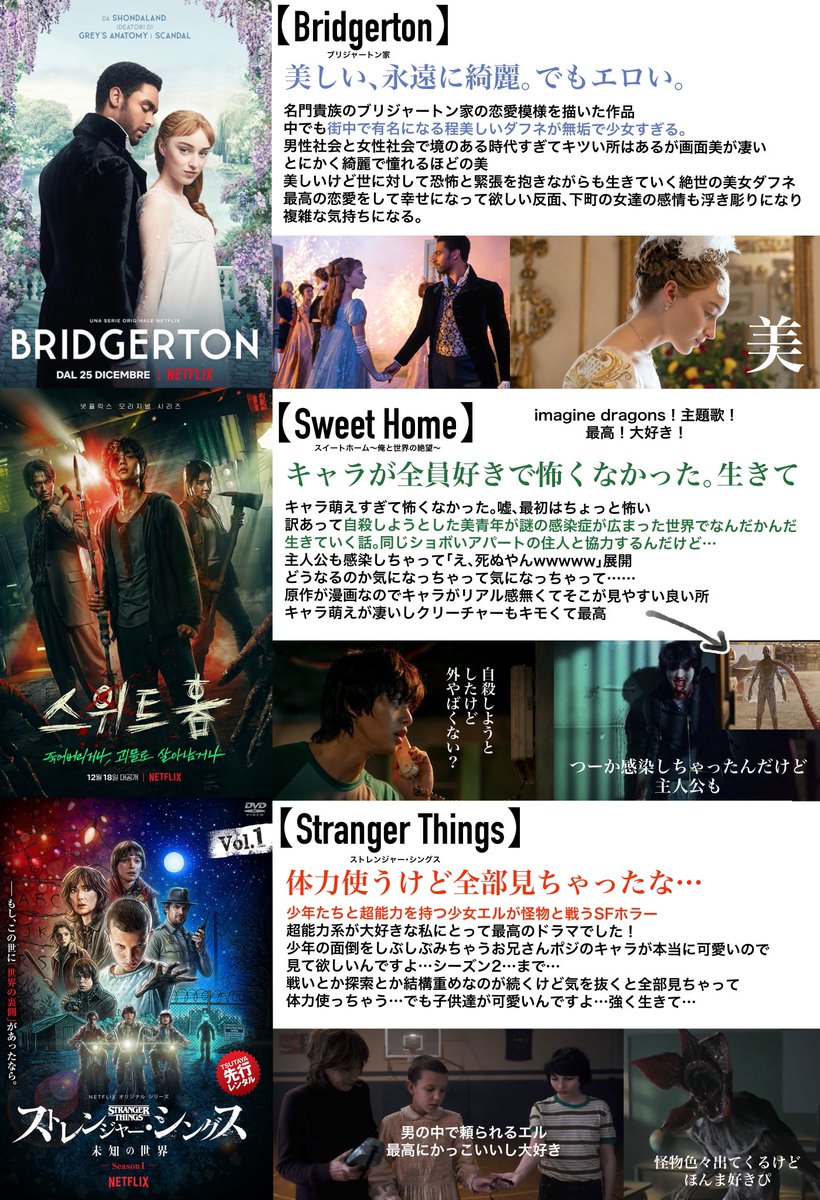 Netflixで見られるドラマ感想 怖いものから恋愛もの…様々あるけどどれも良い 打ち切りになったものもあるけどずっと希望を持って待ちたい