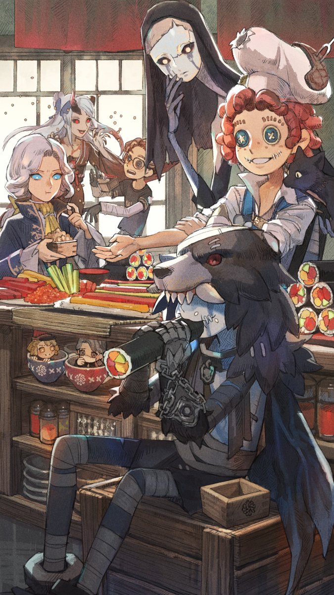  みんなで西南西を向いて、 手作りの恵方巻を食べましょうなの♪  #IdentityV #第五人格 #節分 