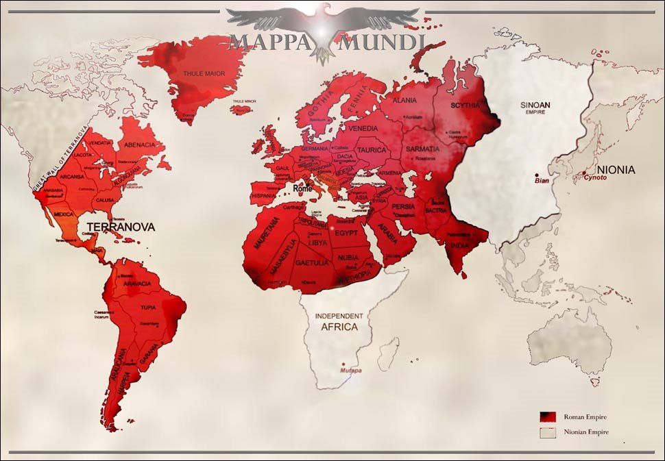 ローマ帝国が滅亡しなかった世界の現代でローマ帝国と大日本帝国が世界の覇権を争う設定らしい