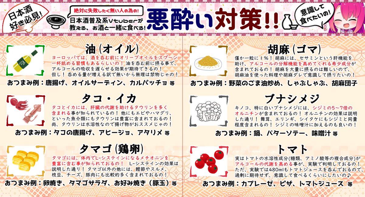 【必見!!】絶対お酒で失敗したく無い人の為に、悪酔い対策をまとめたのっ