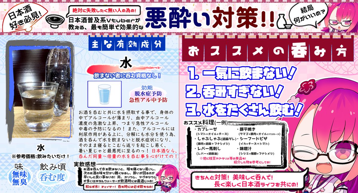 【必見!!】絶対お酒で失敗したく無い人の為に、悪酔い対策をまとめたのっ