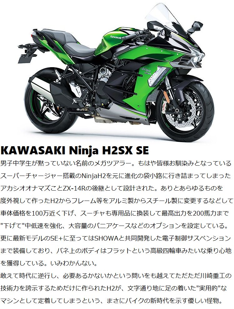 国内4メーカーの現行やりすぎフラッグシップたちです。 